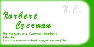 norbert czerman business card